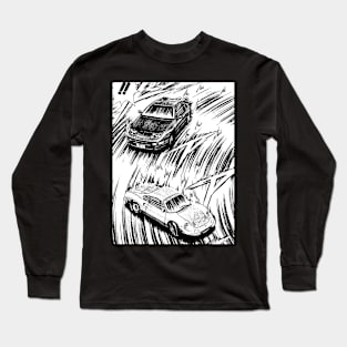 JDM Japanese Drift Racer Drifting Car Anime Manga Eurobeat Intensifies Aesthetic #4 Long Sleeve T-Shirt